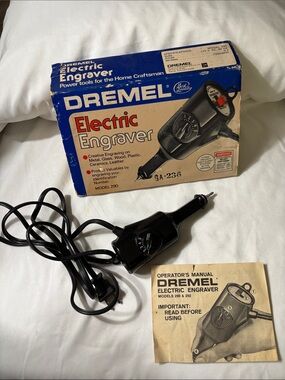 Vintage Dremel Electric Engraver in Black - Precision Home Engraving Tool